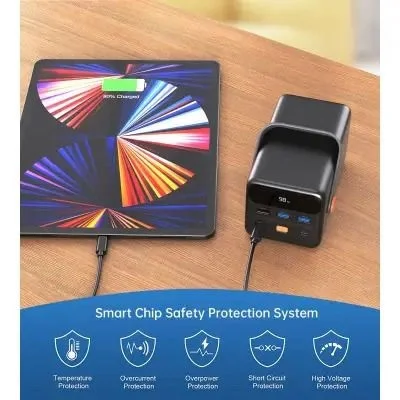 Choetech Mini Power Station, powerbank 50000mAh 65W (black)